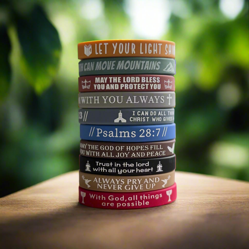 40 Pack - Bible Verse Wristbands