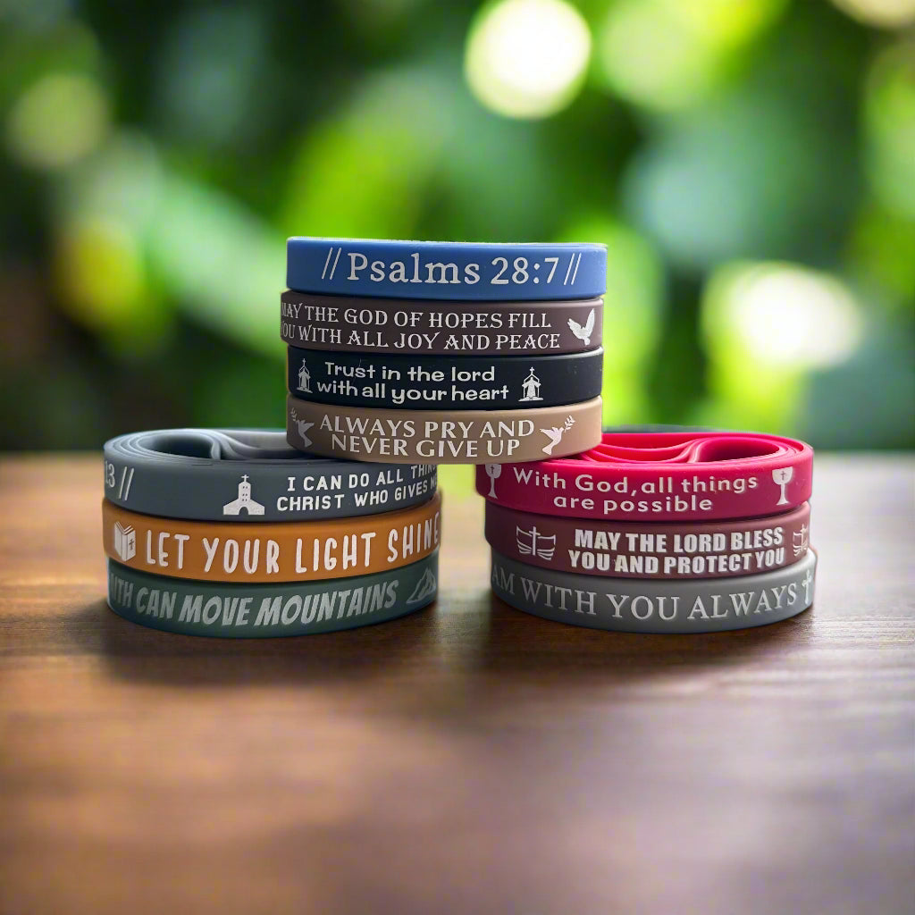 40 Pack - Bible Verse Wristbands