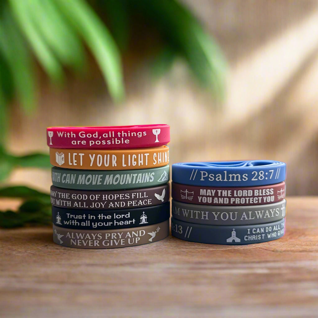 40 Pack - Bible Verse Wristbands
