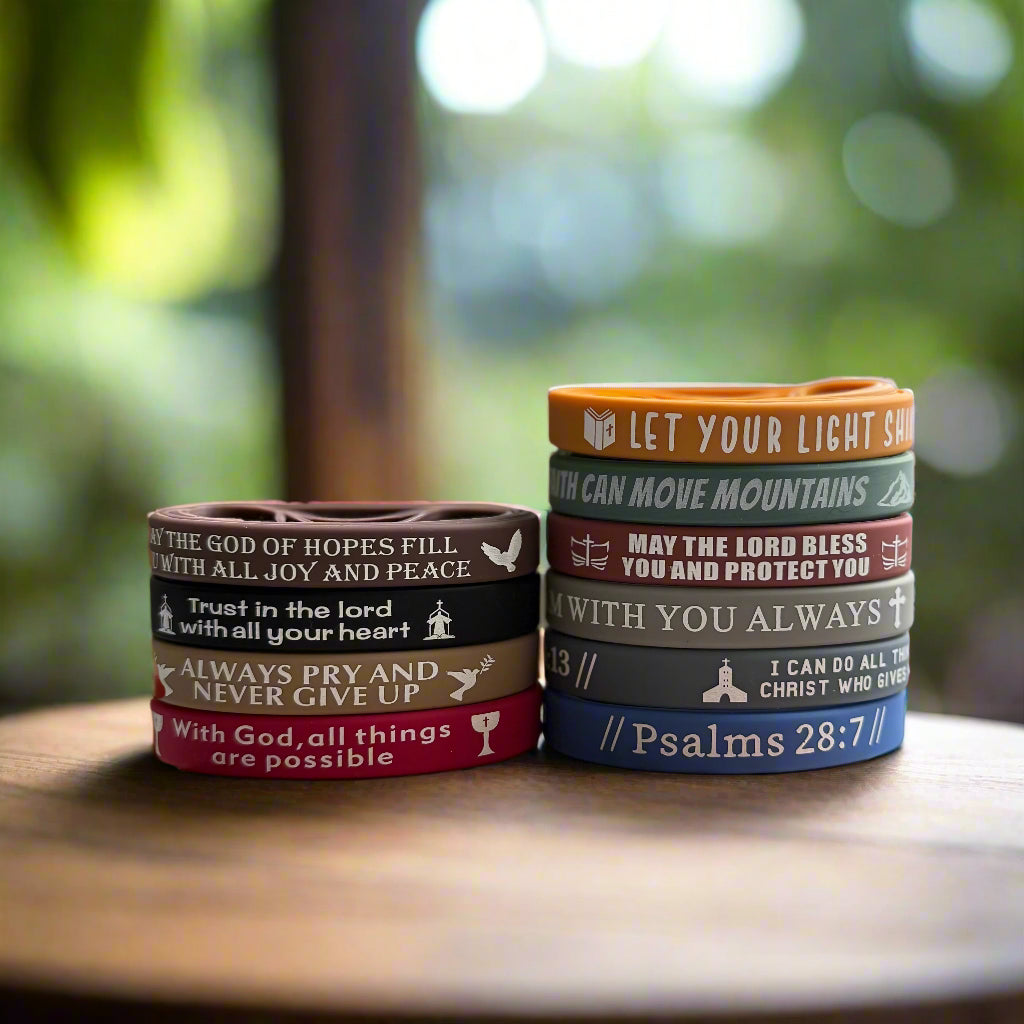 40 Pack - Bible Verse Wristbands