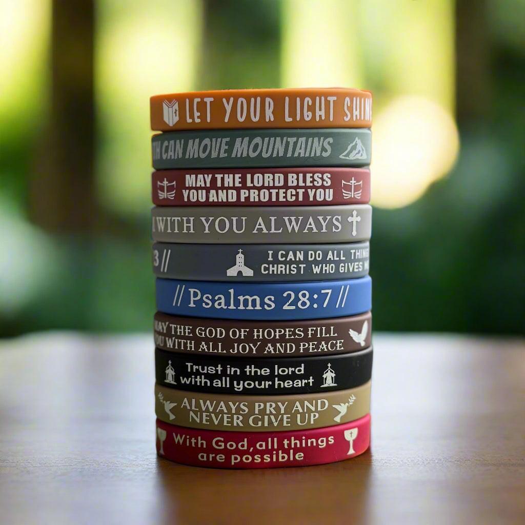 40 Pack - Bible Verse Wristbands