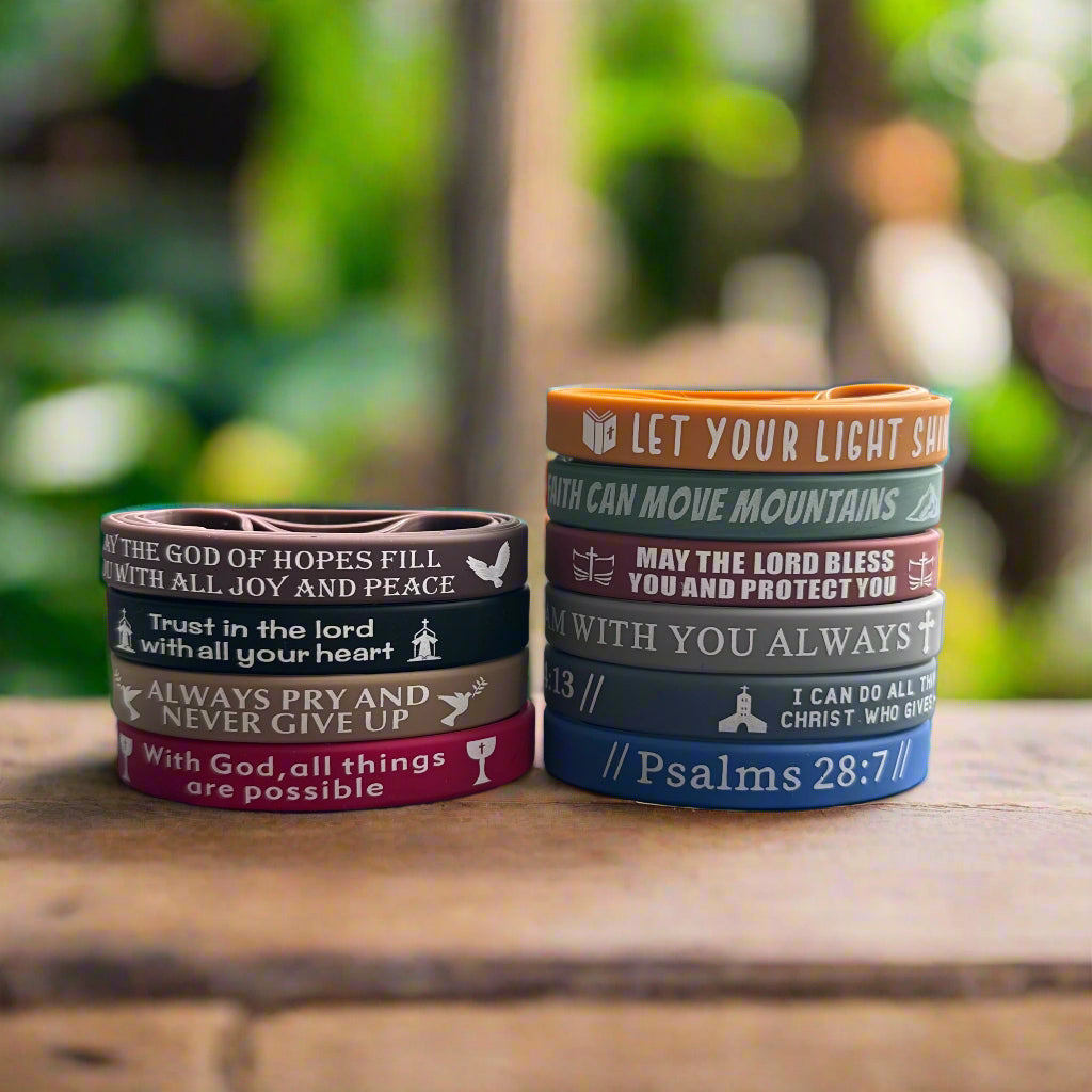 40 Pack - Bible Verse Wristbands