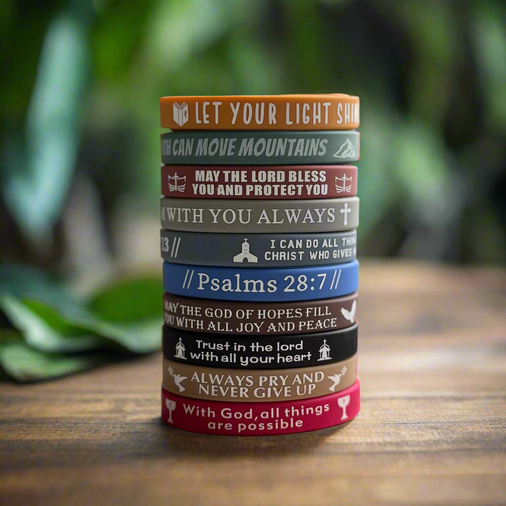 40 Pack - Bible Verse Wristbands