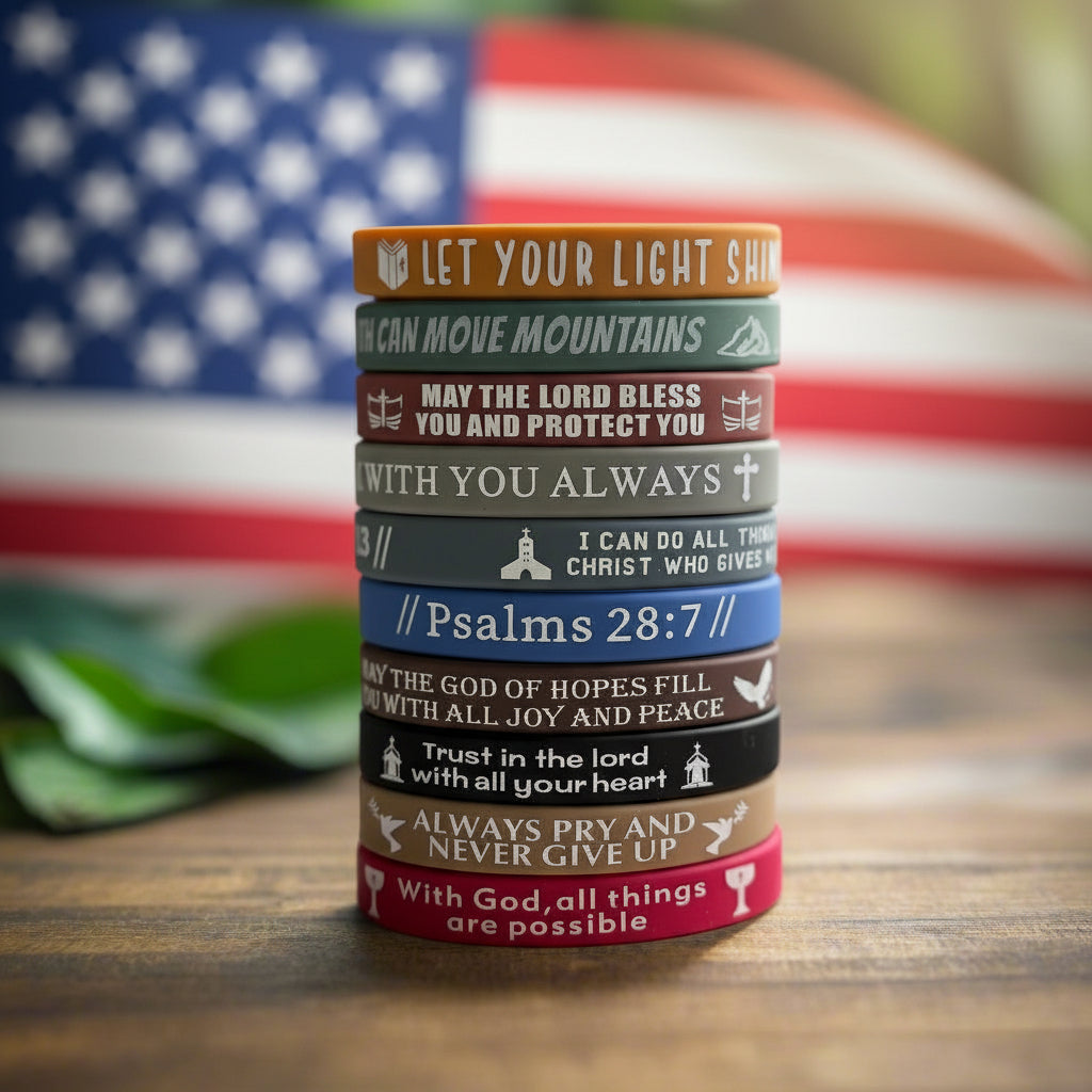 40 Pack - Bible Verse Wristbands