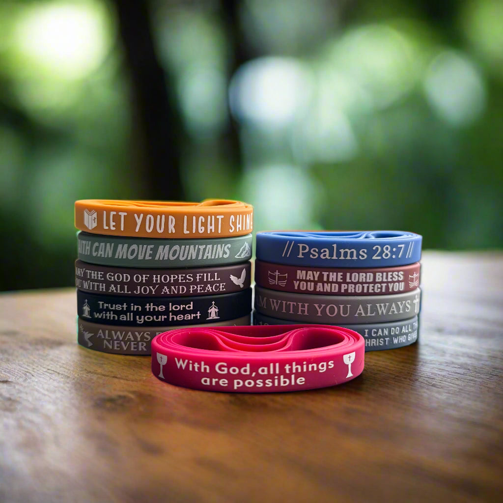 40 Pack - Bible Verse Wristbands