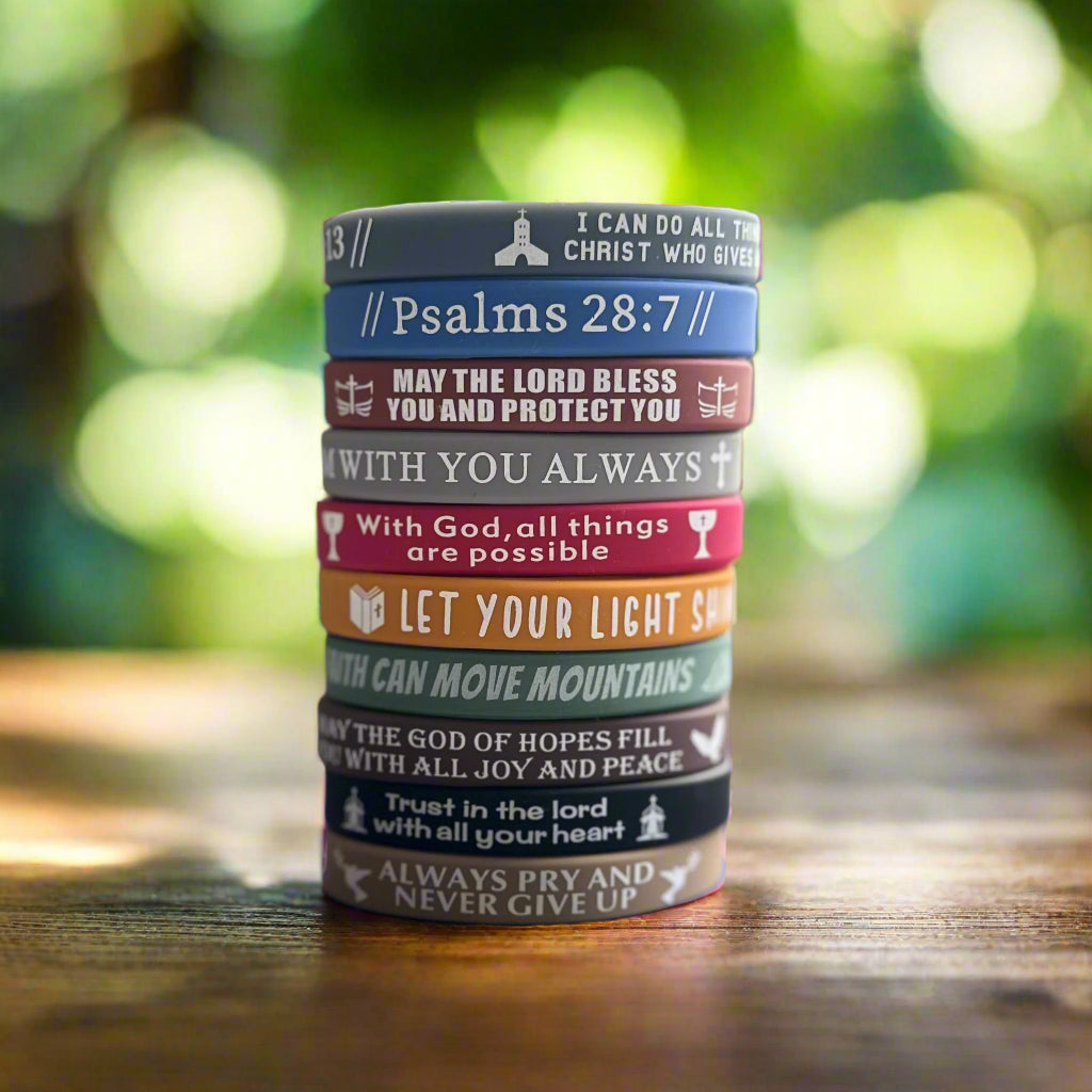 40 Pack - Bible Verse Wristbands
