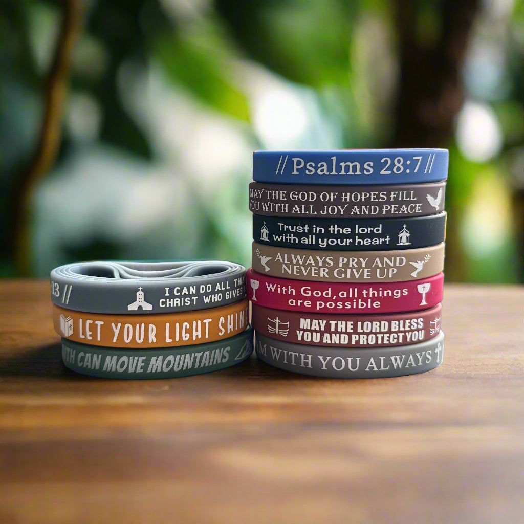 40 Pack - Bible Verse Wristbands