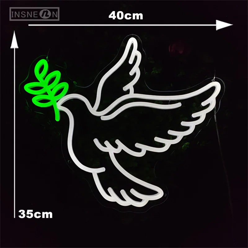 Peace Dove LED Neon Sign