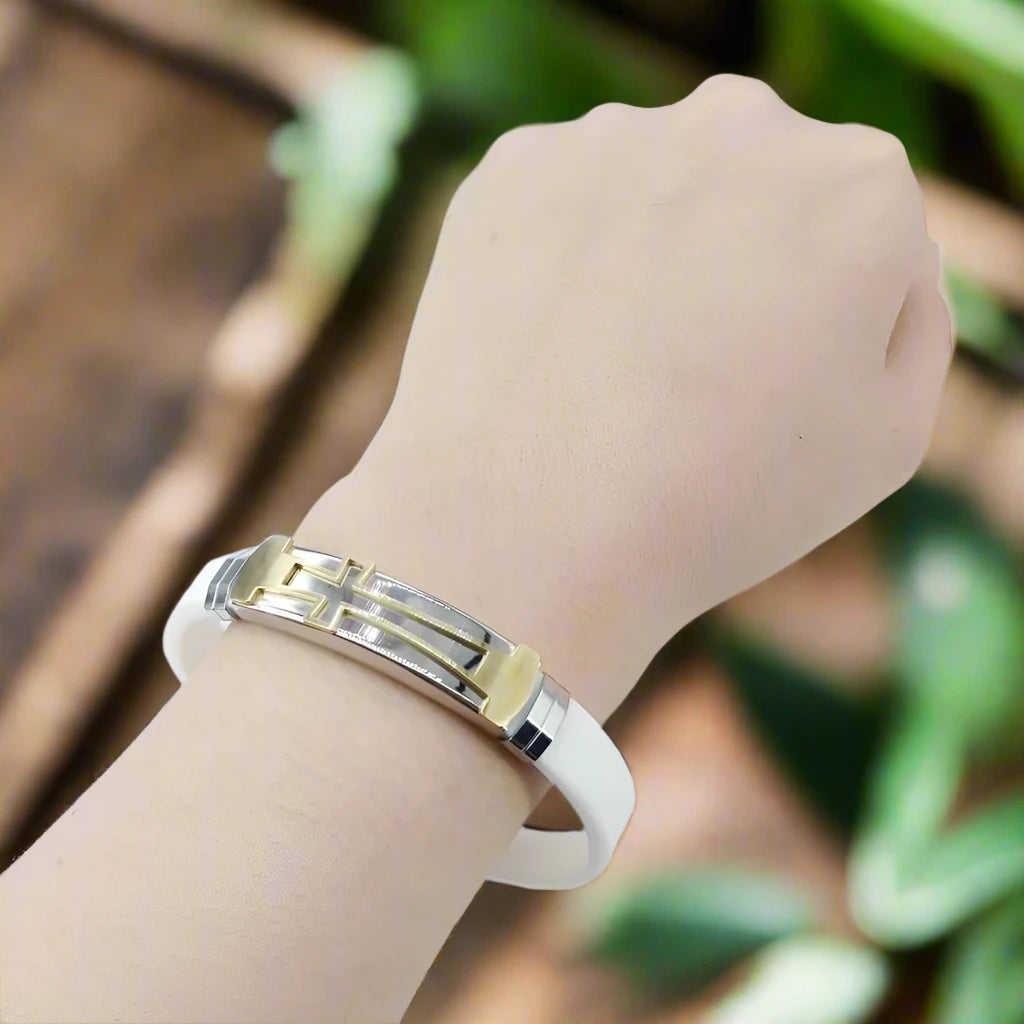 Inspirational Stainless Steel Cross Bracelet