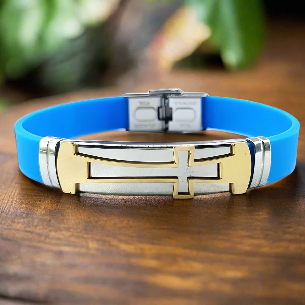 Inspirational Stainless Steel Cross Bracelet