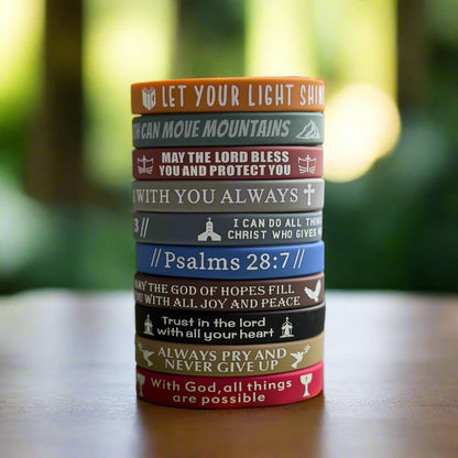 40 Pack - Bible Verse Wristbands