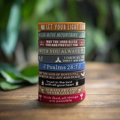 40 Pack - Bible Verse Wristbands