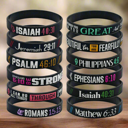 100 / 200 / 300 Bible Verse Wristbands – Grace Revived Bulk Ministry Pack