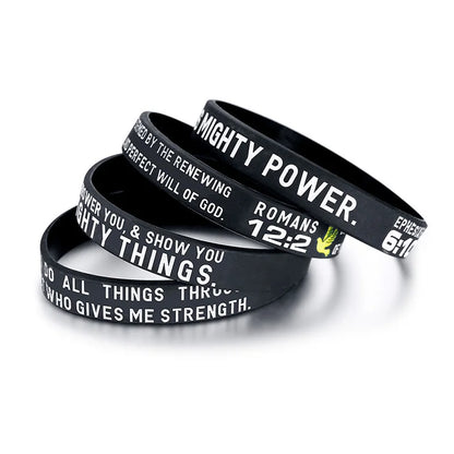 Power of Faith Bible Verse Wristbands