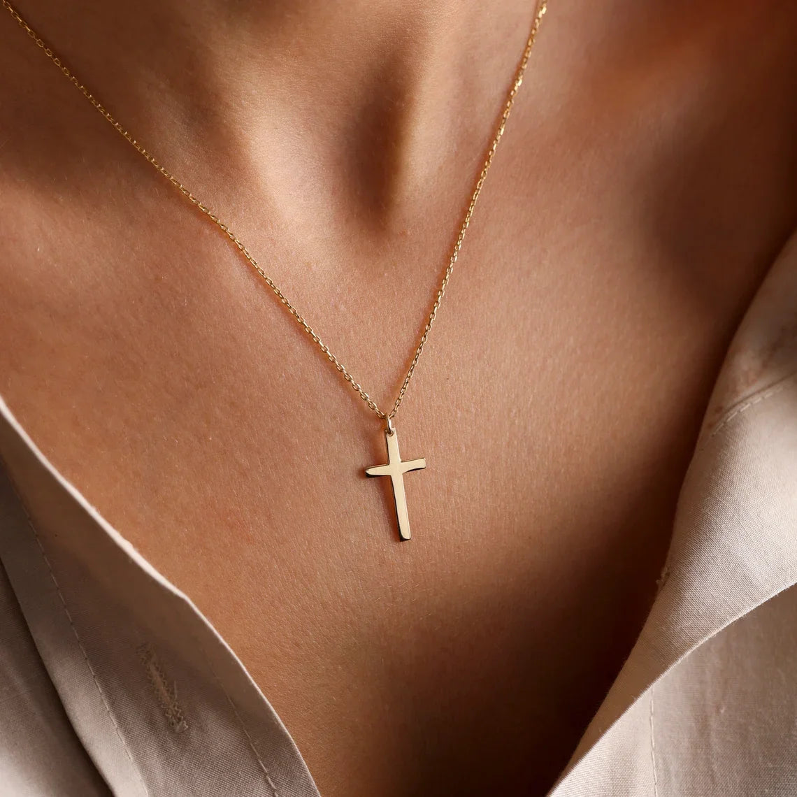 Eternal Shine Cross Necklace