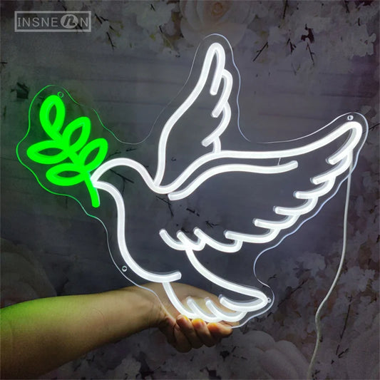 Peace Dove LED Neon Sign