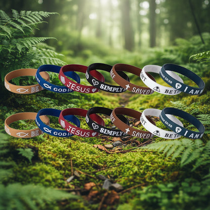 10-Pack Inspirational Bible Verse Wristbands