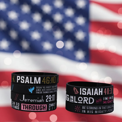 13 Pack Inspirational Christian Wristbands