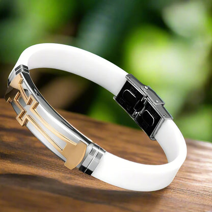 Inspirational Stainless Steel Cross Bracelet